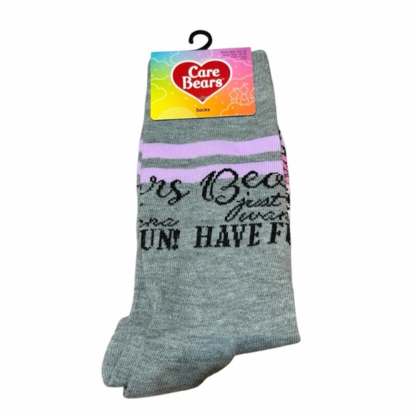 Care Bears Accessories - Care Bears Gray and Pink Fun Socks